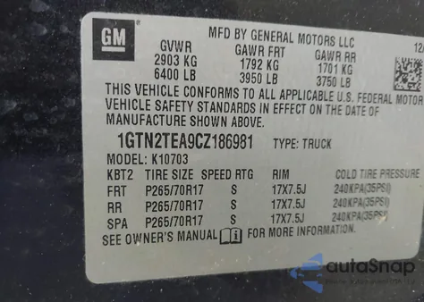 2012 GMC Sierra 1500 Work Truck from USA, damaged, VIN 1GTN2TEA9CZ186981